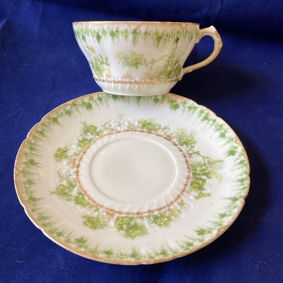 GDA Limoges France porcelain tea cup & saucer set antique - Picture 3 of 13